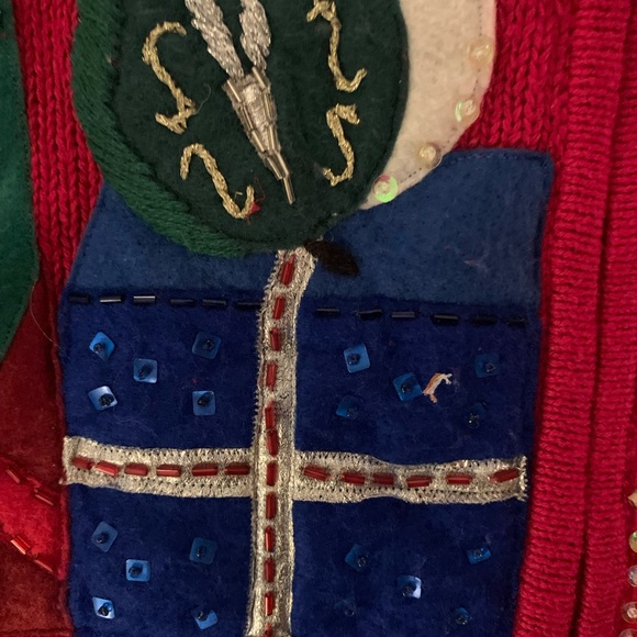 Vintage Heirloom Collectibles Christmas “Ugly”  Sweater Full Zip XL - Picture 4 of 11